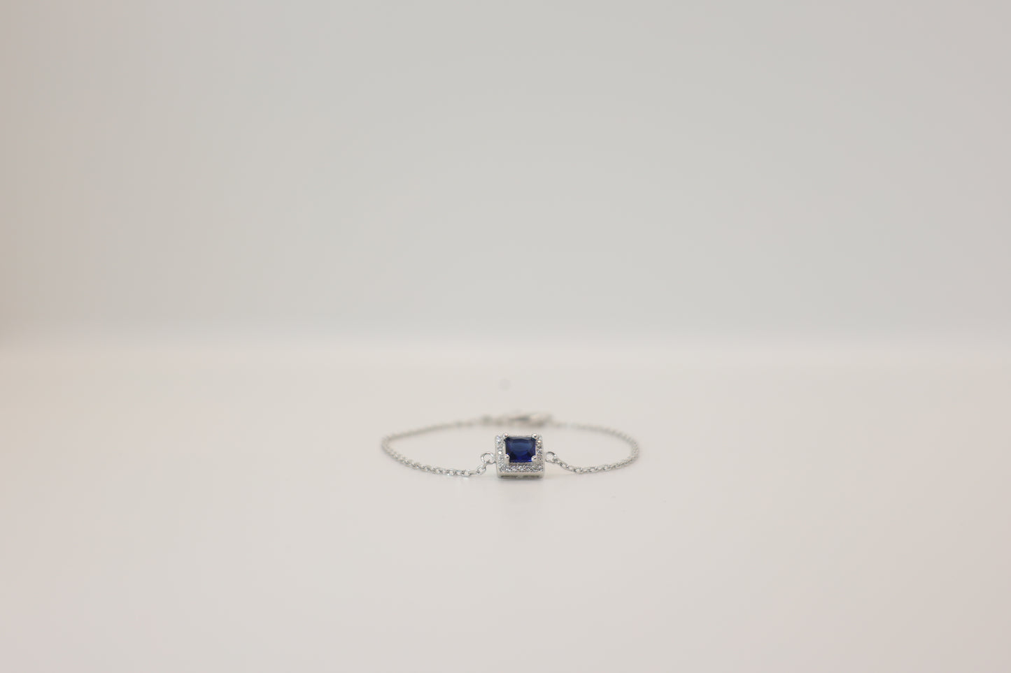 Blauwe Vierkant Armband