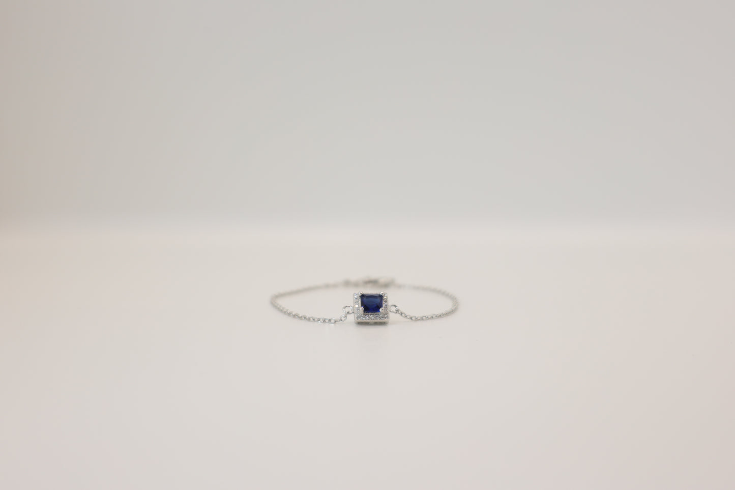 Blauwe Vierkant Armband
